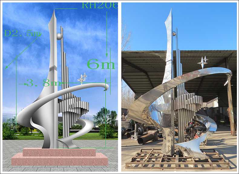 大型不銹鋼雕塑，不銹鋼雕塑廠家，室外大型景觀雕塑