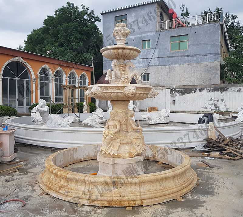 石雕噴泉，景觀人物噴泉，歐式噴泉